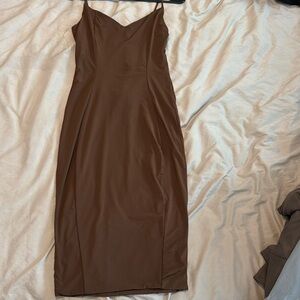 Meshki Size Small Chocolate Low Back Dress